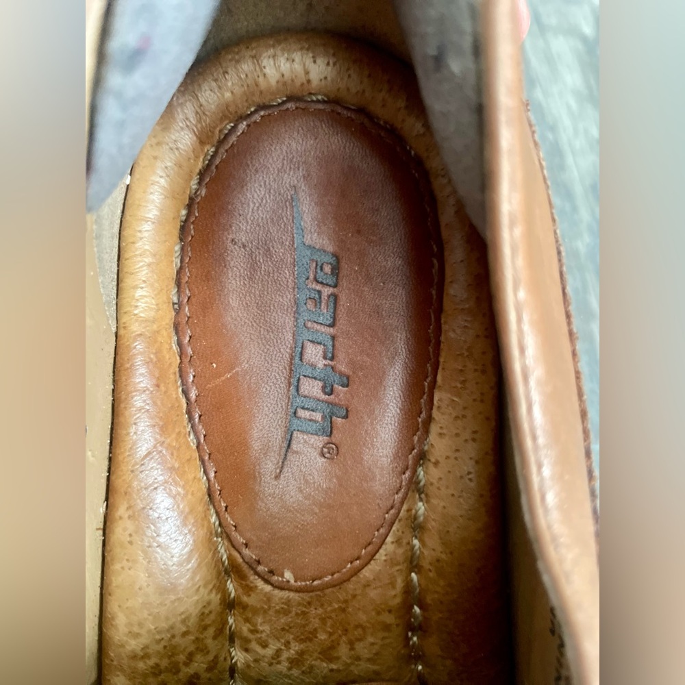 Earth Brown Leather Lace-Up Mules - Picture 8 of 9